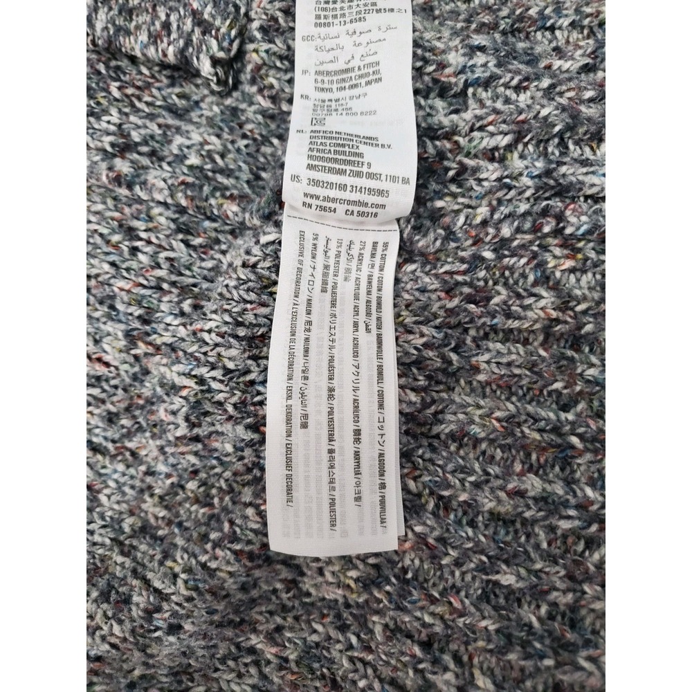 Hollister Marled Sweater Open Front Cardigan Gray Multicolored Chunky Knit Small - Picture 6 of 6